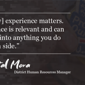 Your [military] experience matters. Your experience is relevant and can be translated into anything you do on the civilian side.