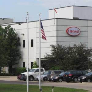 Exterior of Henkel's Elgin facility.