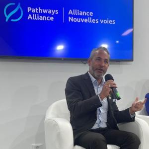 JP Gladu speaking on stage