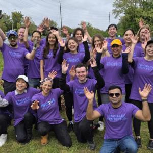 Toronto employees at the tree planting event.