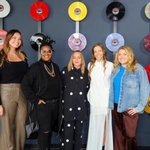 Legacy of Sound: Women Inspiring Future Generations featured LP Giobbi, artist and FEMME HOUSE Co-Founder, Lo Spalding, FEMME HOUSE Co-Founder, Alicia Karlin, VP of AEG Presents Global Touring, and Lara Fox, VP of Global Partnerships, AEG Presents.