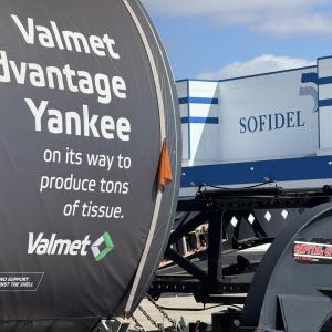 Yankee industrial dryer on its way to Sofidel factory