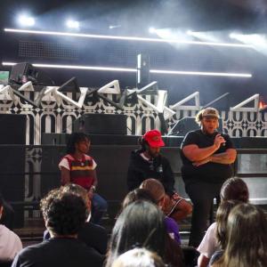 Students participated in a panel discussion with Goldenvoice staff where they learned what it takes to produce the world-renowned festival.