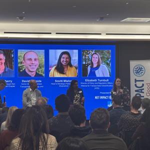 photos of speakers at Net Impact Climate week