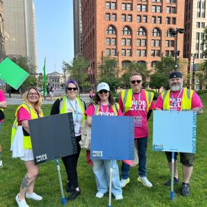 AEG employees from the Agora Theatre and AXS came together for Pride in the CLE.