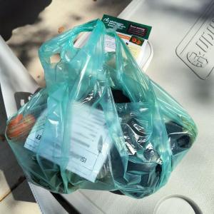 Typical bag of free produce with recipe inside