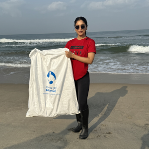 Volunteer on the beach