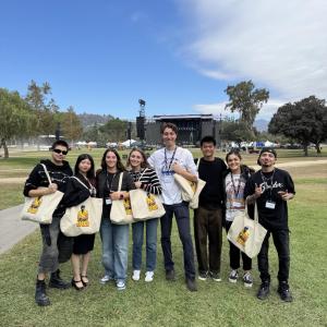 Students toured the stadium grounds, observed stage design and production setups, and participated in breakout sessions with industry professionals.