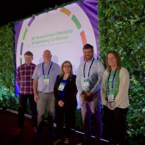 Group photo on stage at the Annual Green Chemistry and Engineering Conference
