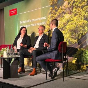 Cascale CEO, Colin Browne (centre) at the Economist 10th Sustainability Week