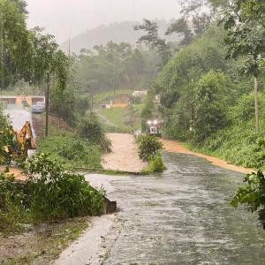 flooded road