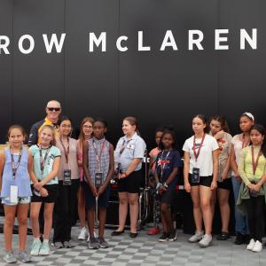 15 middle-school girls who got to learn about careers in STEM