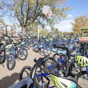 AEG Presents Rocky Mountains built 47 new bikes to support Wish for Wheels. (Photo: Jon Angel)