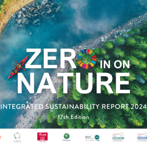 "Zero in on nature" City Developments Limited's Integrated Sustainability Report cover