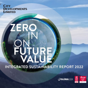 CDL Sustainability Report Cover 2022 reads: Zero in on Future Value