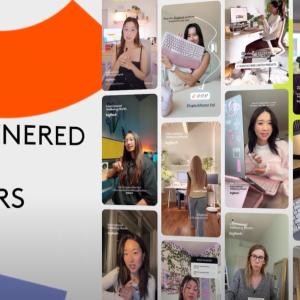 Collage of social media creator content