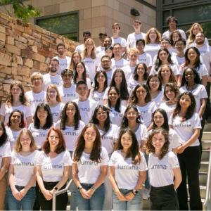 A group of interns during a two-day meeting at Illumina’s San Diego headquarters.