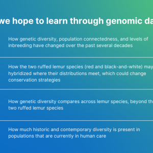 Chart showing what we hope to learn through genomic data.