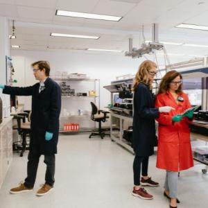 Nick Fackler, Logan Readnour, and Marilene Pavan lead the sequencing efforts at LanzaTech's labs.