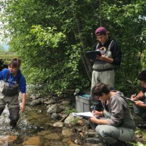 Community members sample the Skeena sub-watershed in Smithers, British Columbia.