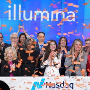 Illumina team ringing the opening bell for trading.