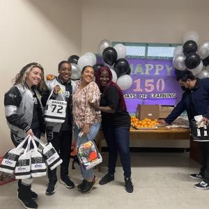 Members from the LA Kings Ice Crew meet with local educators during Teacher Appreciation Week.