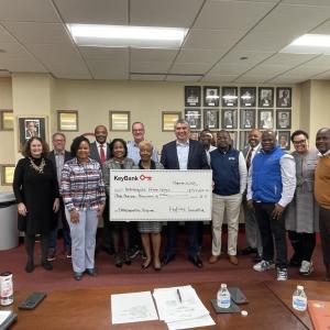 Indianapolis Urban League and KeyBank leadership shown with a $300,000 grant check.
