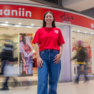 Chelsee Pettit standing in a mall