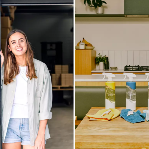 Sian Murray, cofounder of Pleasant State, was the first runner-up with her eco-friendly refillable cleaning products.