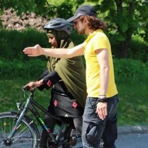 Instructor with rider