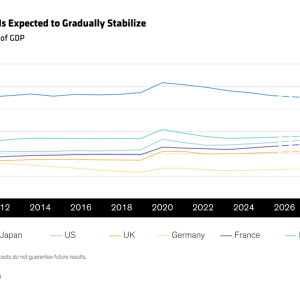"Japan's Debt Ratio Is Expected to Gradually Stabilize | Gross Debt as a Percent of GDP"