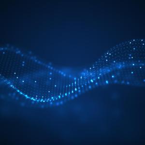 Blue wave digital visualization