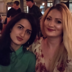 Jelena shown with her friend.