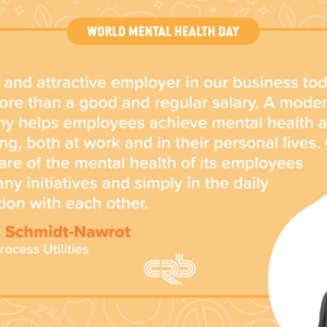 Jochen Schmidt-Nawrot and quote "A good and attractive employeer in our business today must offer more than a good and regular salary.