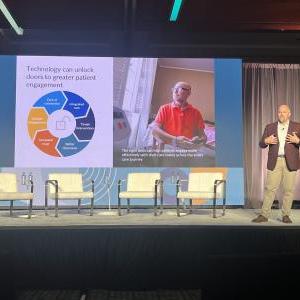 Joel Haugen on stage