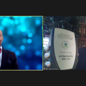 John Taylor receiving award virtually