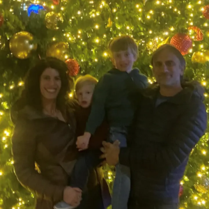 Jonathan and his family at the holidays.