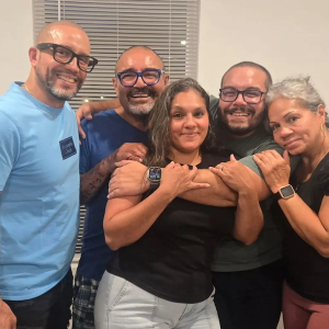 Jonathan shown with his family.