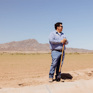 Josh Moore in the desert