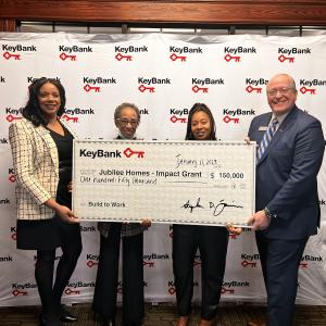 Jubilee Homes and Keybank Team with Grant check.