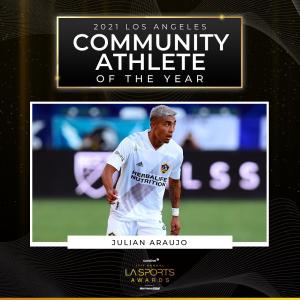 LA Galaxy's Julian Araujo Recieves the LA Mayor Award for Community Athlete of the Year