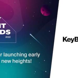 Handshake Early Talent Awards. We won for launching early careers to new heights. KeyBank logo.