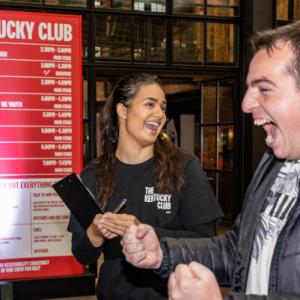 A person expressing excitement 