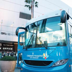 LA Kings and CHLA's blood mobile.