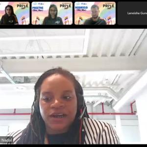 Kaneesha Nadal with others in a virtual meeting.