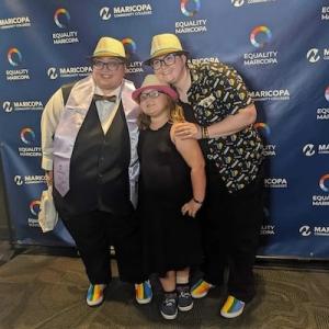 Kay shown at a Pride event at Maricopa Community College.