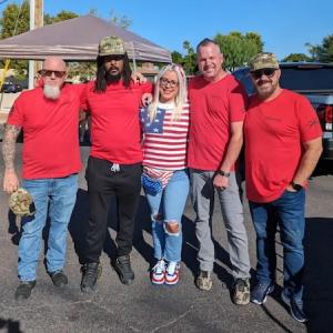 Kayla shown with colleagues from GoDaddy.