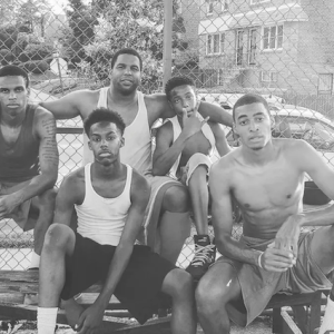 Kevin F. Burton shown on a playground after a game.