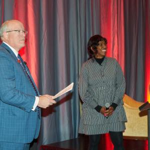 Jackie Joyner-Kersee shown with Steve Fournier at Key4Women Forum.