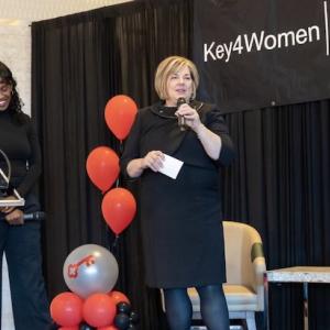 Jackie Joyner-Kersee and Fran O'Rourke at Key4Women Forum.